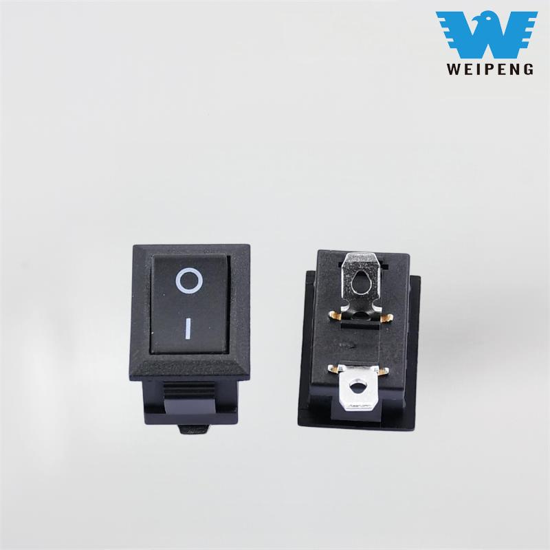 Kcd115*21mm তির্যক দুই-পজিশনের রকার সুইচ বাঁকানো পায়ে
