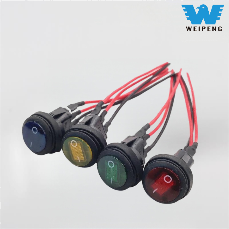 তারের সাথে Weipeng বৃত্তাকার জলরোধী নৌকা সুইচ